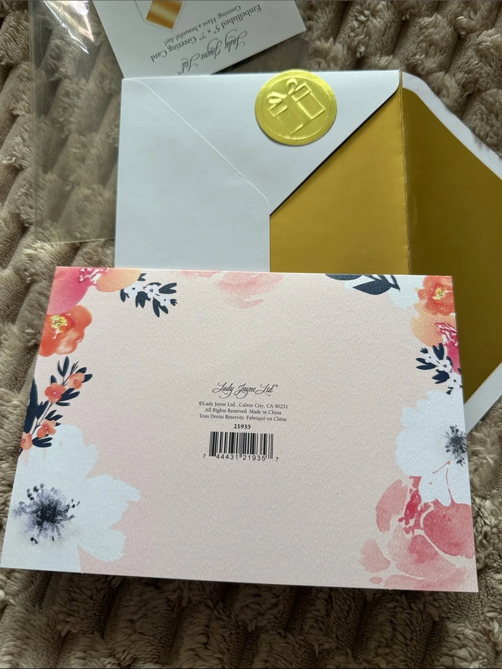 Umi Assorted Greeting Card Set - Red, Yellow, Green, Gold, Brown